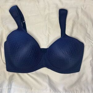 Adrienne Vittadini Navy Textured Bra